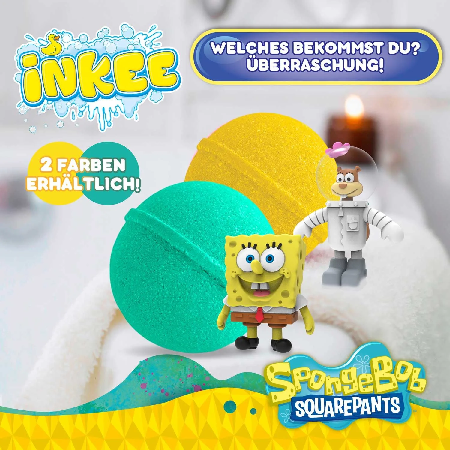 INKEE SpongeBob Bath Bomb - Surprise Toy Inside! - Image 2