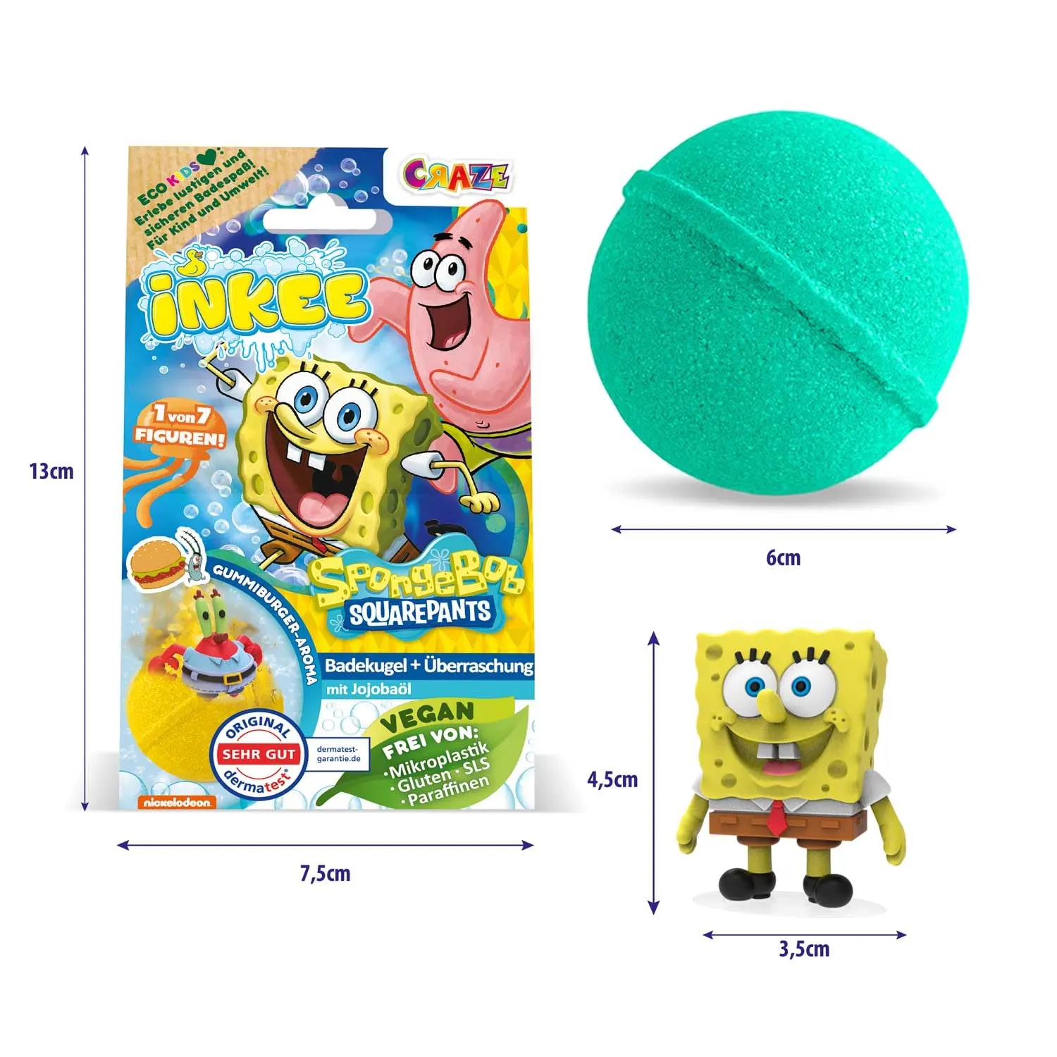 INKEE SpongeBob Bath Bomb - Surprise Toy Inside! - Image 5
