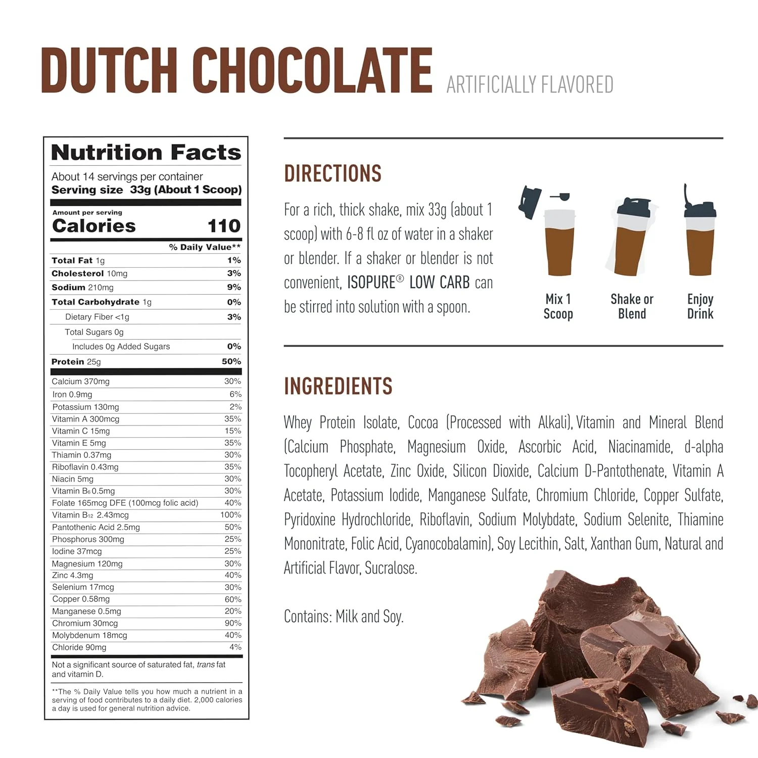 Isopure Whey Protein Isolate - Vitamin C & Zinc, Low Carb - Image 3