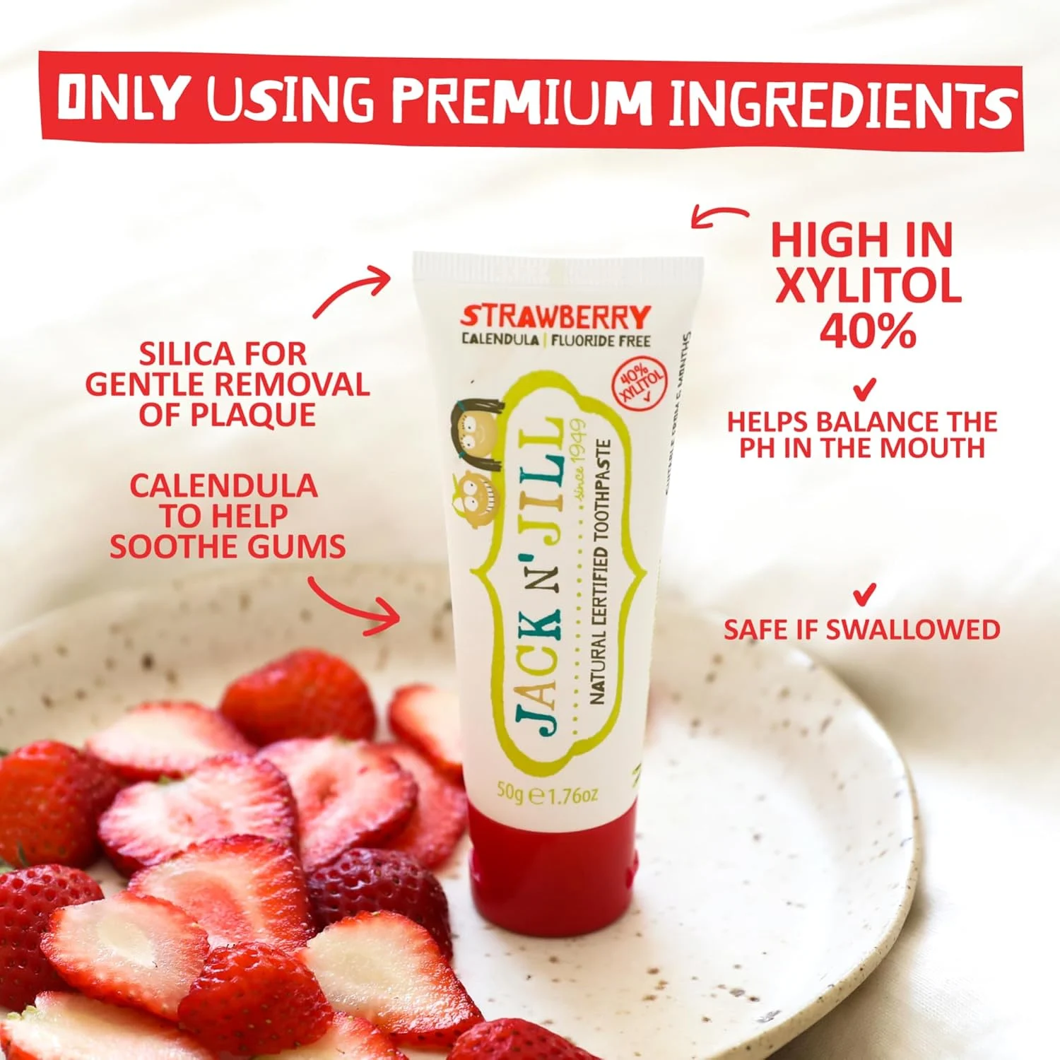 Jack N' Jill Natural Toothpaste Strawberry - Image 3