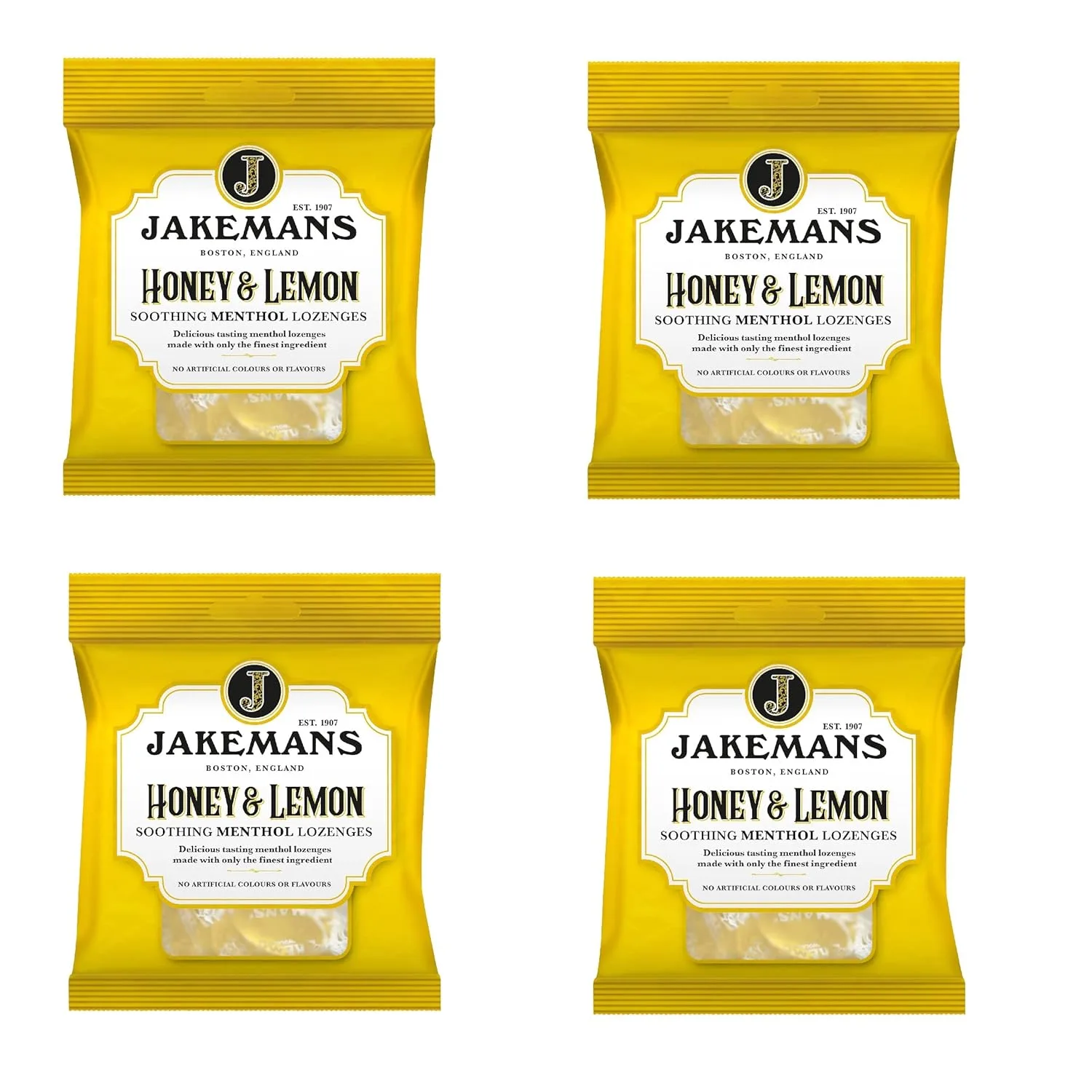 Jakemans Honey Lemon Lozenges - 4 Pack