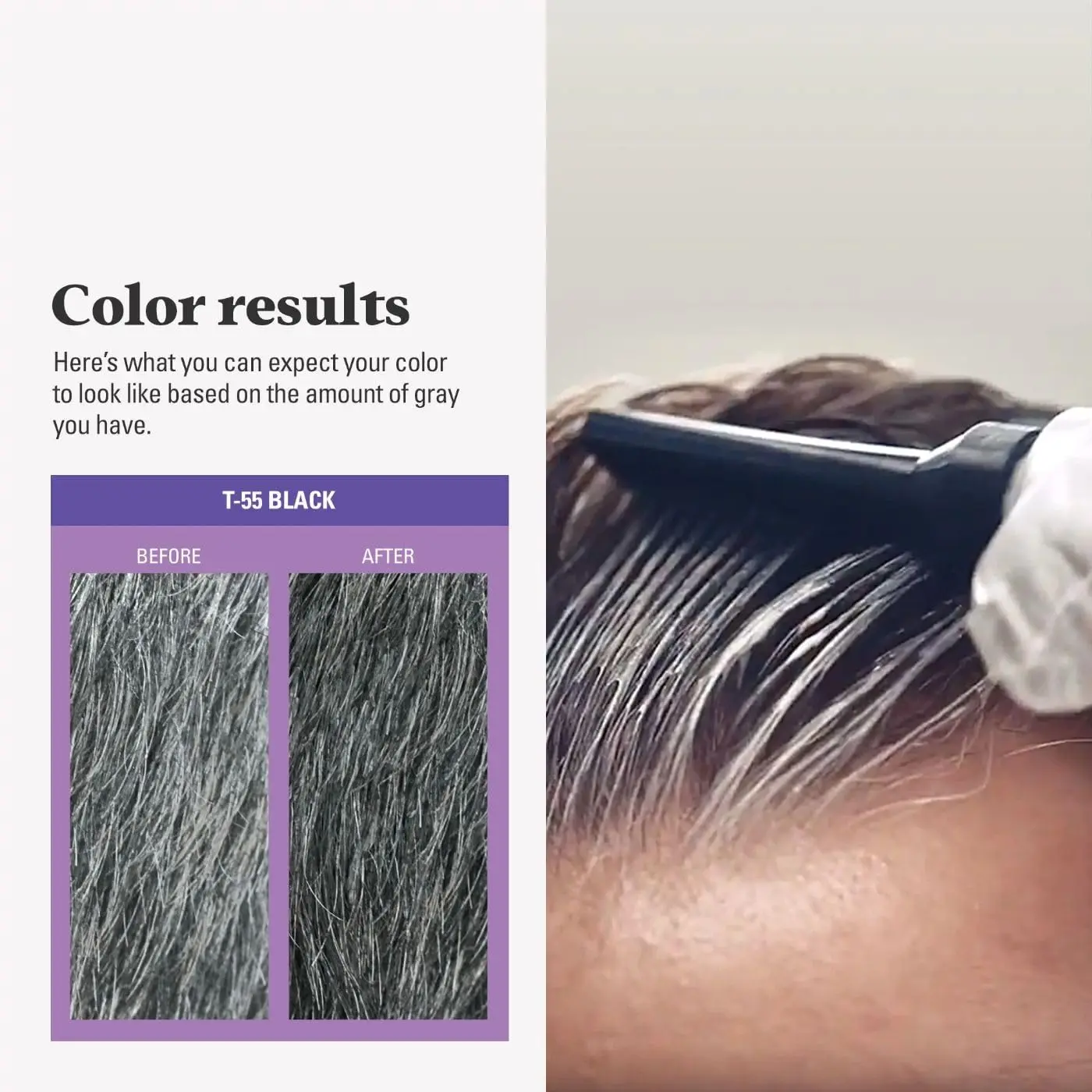 Just For Men Touch of Gray hair color gradually blends away some gray hairs, creating a natural salt and pepper look in just 5 minutes.