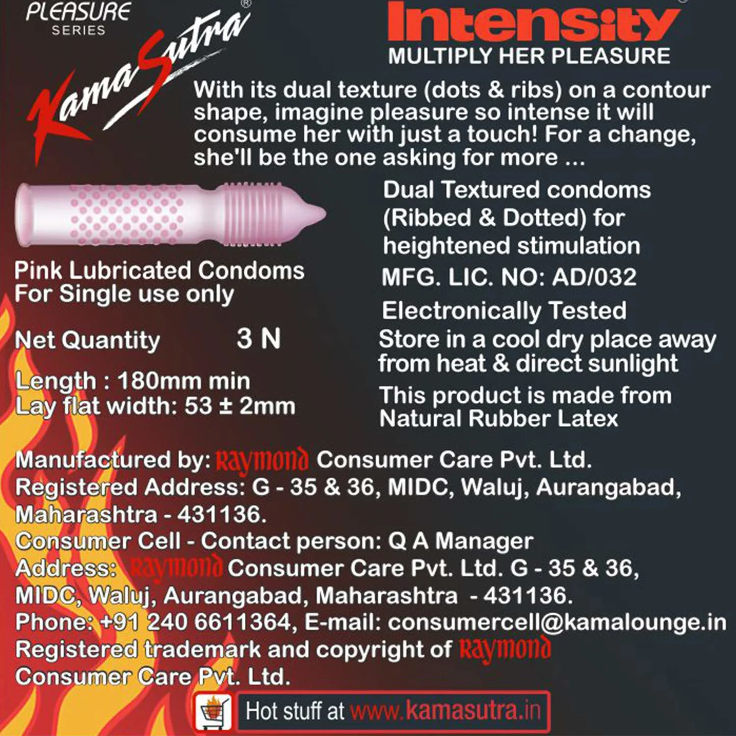 Kama Sutra Condom Intense - Ribbed & Dotted - Image 3