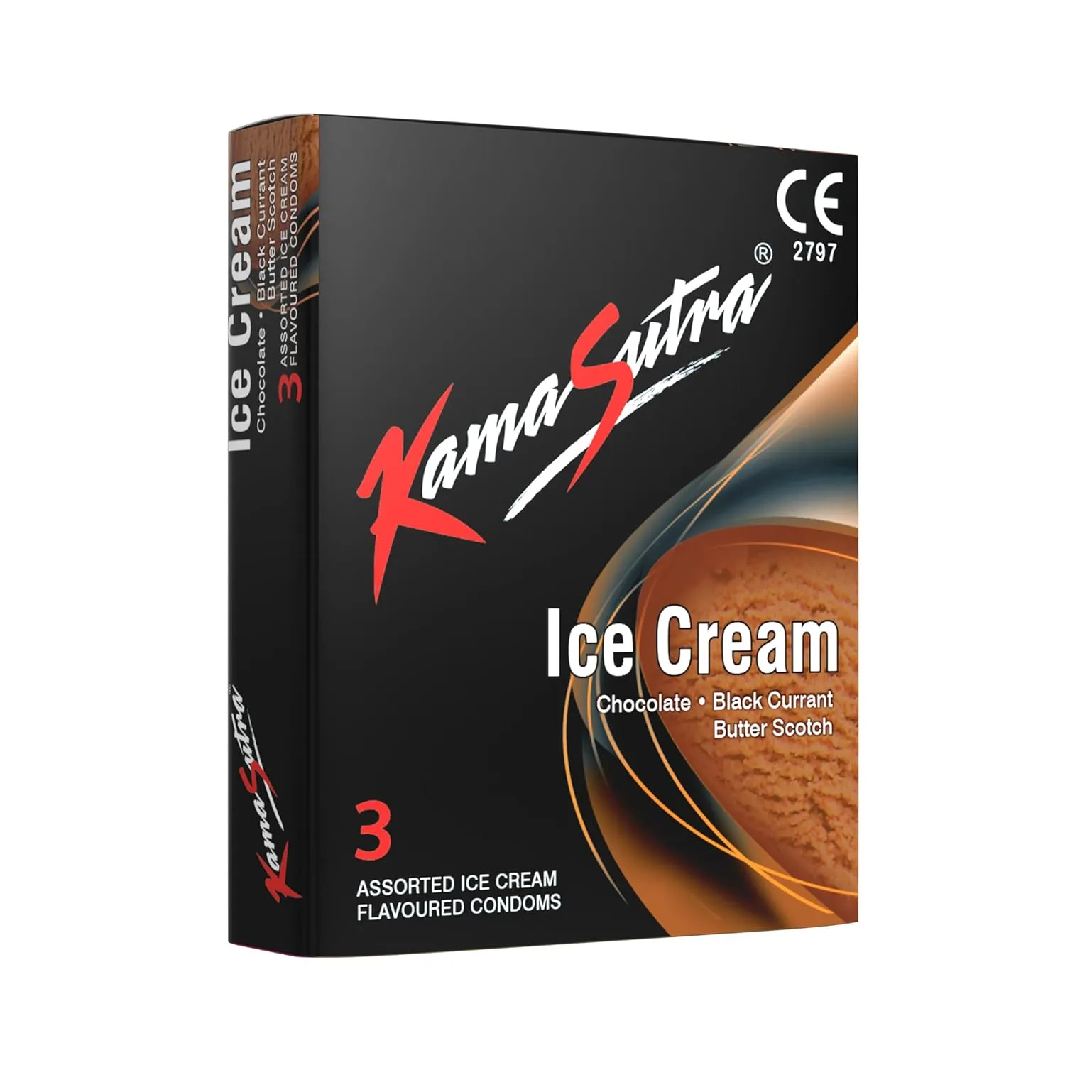 Kama Sutra Ice Cream Condoms - Flavored 3 Count