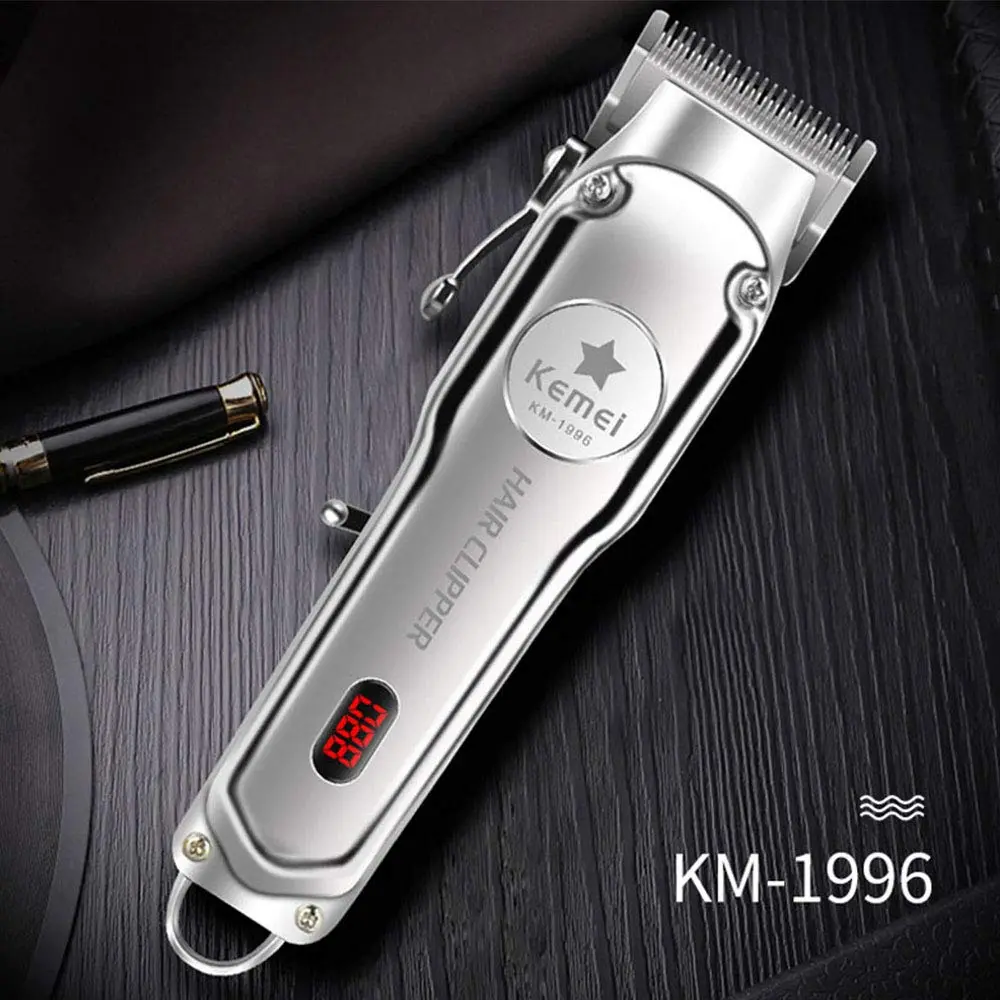 Kemei professional cordless hair clippers for men provide barbers and stylists with a smooth, sharp, and precise haircutting experience.