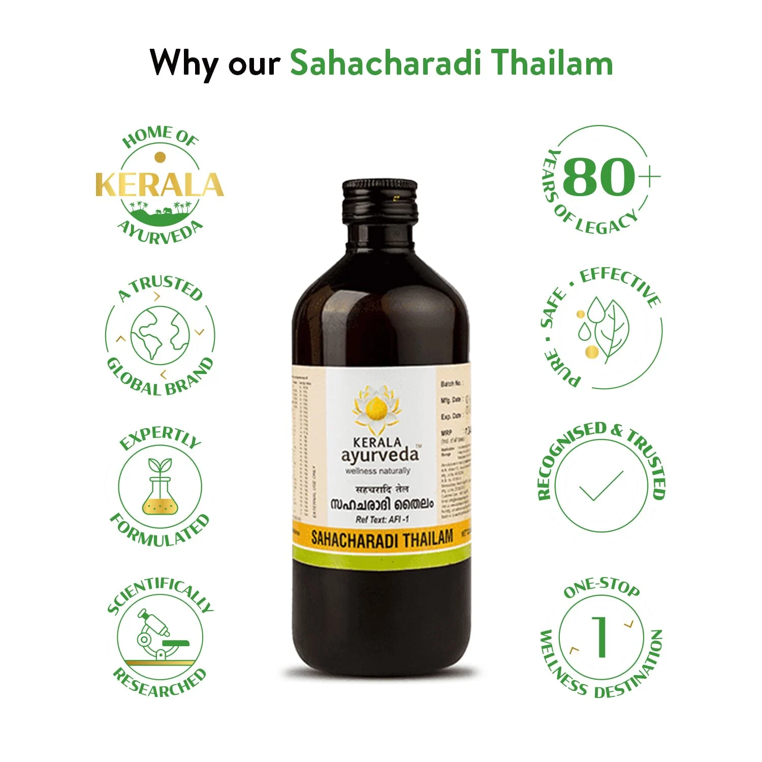 Kerala Ayurveda Sahacharadi Thailam - 450ml - Image 6