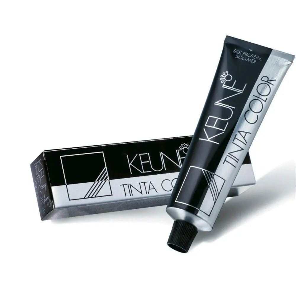 Keune Tinta Color 3 Dark Brown hair dye, formulated with care and in hygienic packaging, to enhance hair with silk protein.