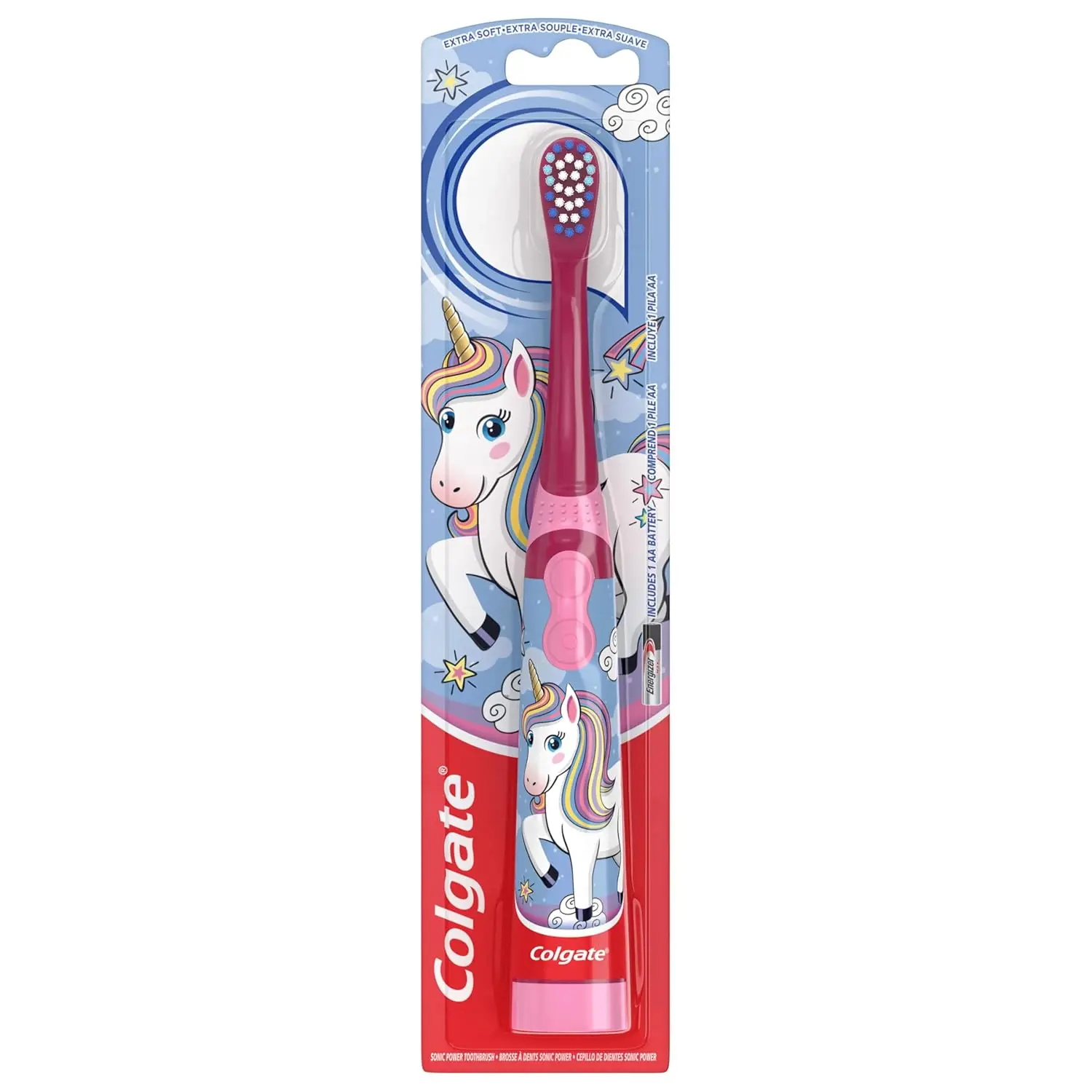 Colgate Kids Battery Toothbrush, Unicorn, Ages 3+, 1 Pack