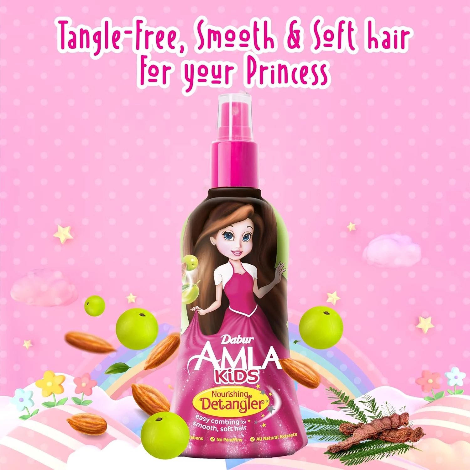 Kids Detangler Amla Natural Oils | Easy Combing - Image 2