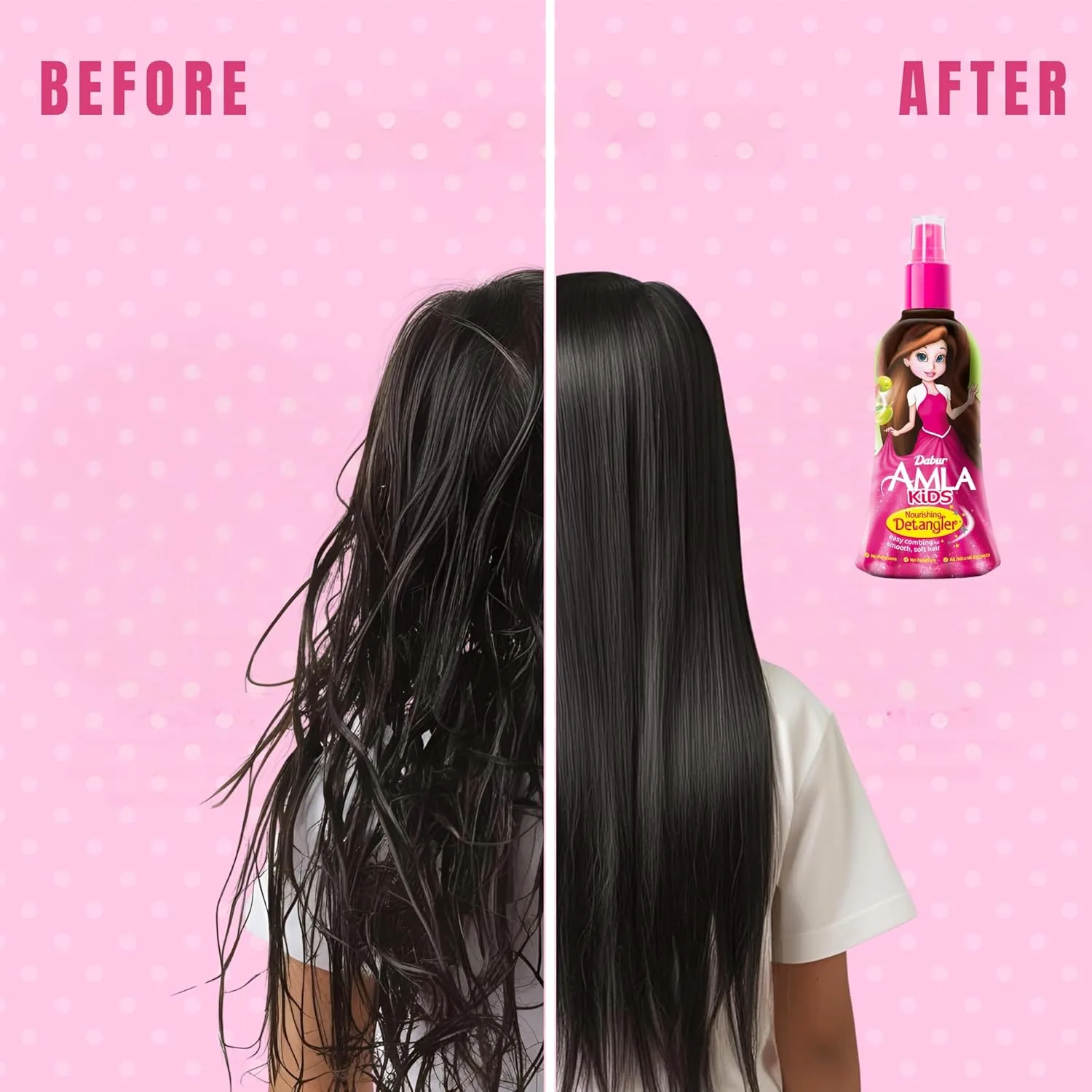 Kids Detangler Amla Natural Oils | Easy Combing - Image 4