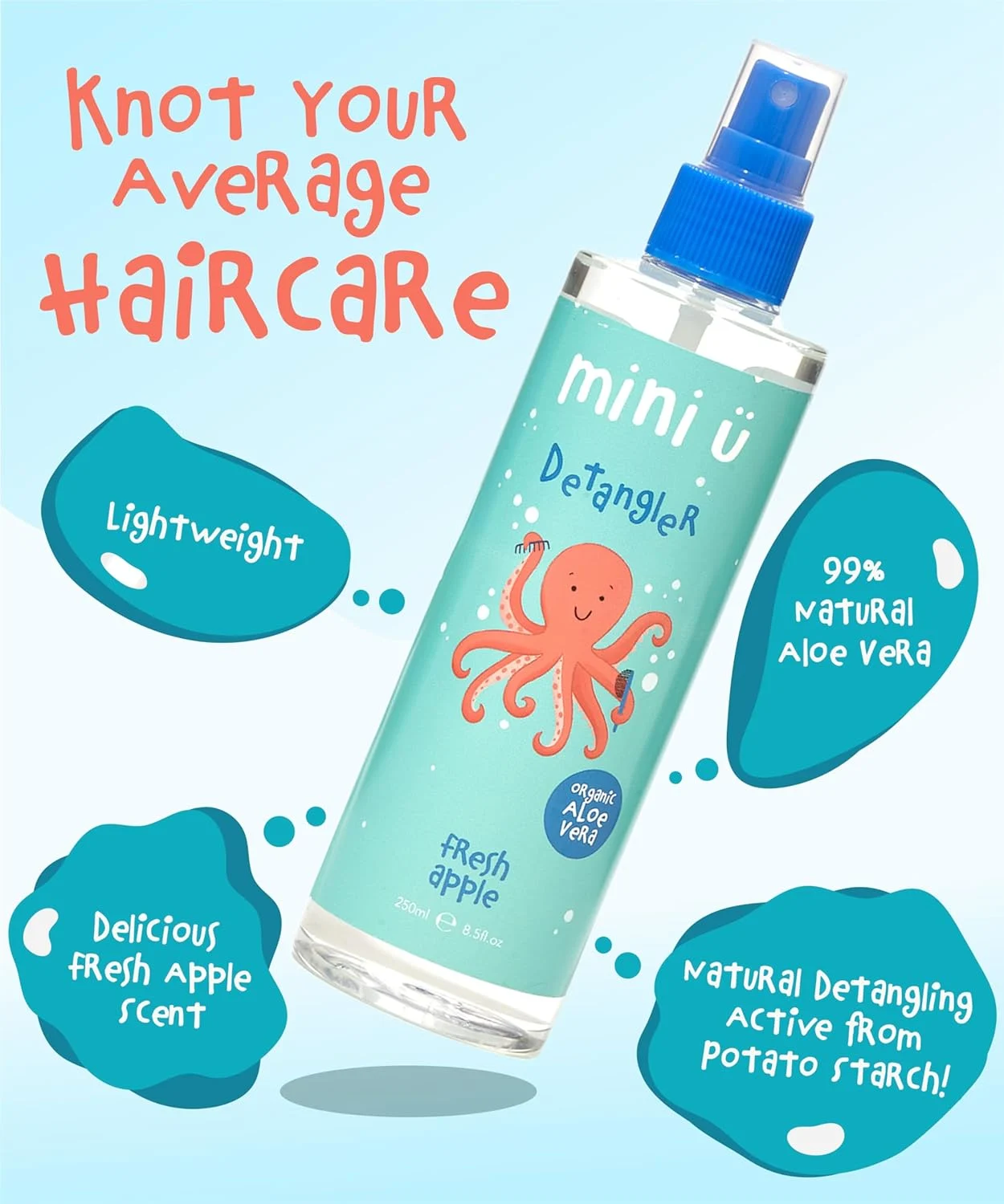 Kids Detangler Spray - Apple Scented Hair Detangler - Image 3