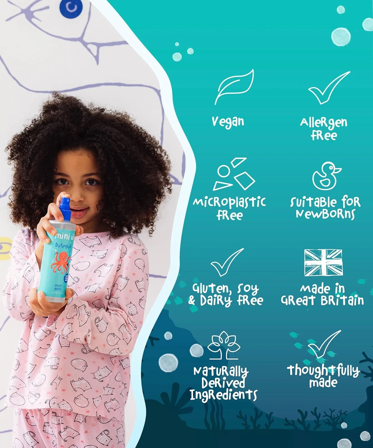 Kids Detangler Spray - Apple Scented Hair Detangler - Image 5