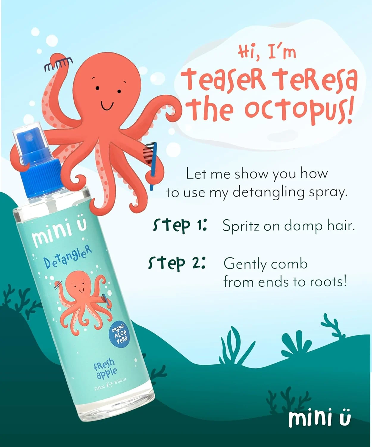 Kids Detangler Spray - Apple Scented Hair Detangler - Image 6