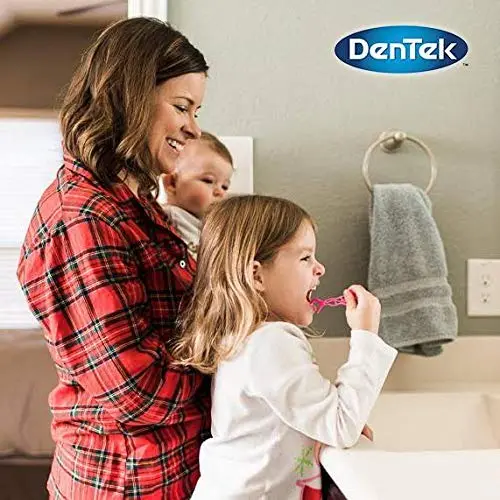 DenTek kids flossers with wild fruit flavor encourage children to establish healthy dental care habits by removing food and plaque.