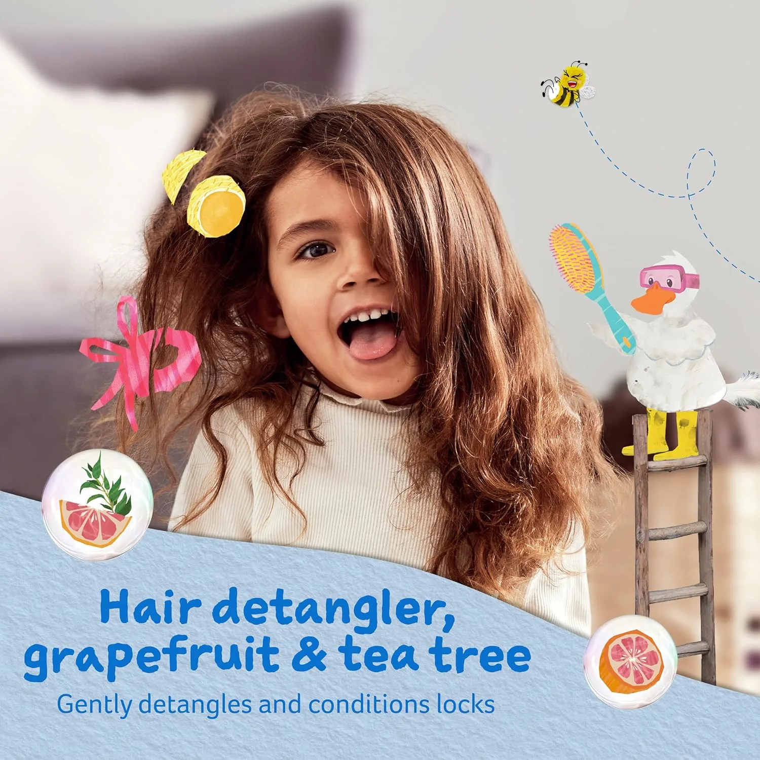 Kids Hair Detangler Spray - No More Tangles, 10 Oz - Image 2