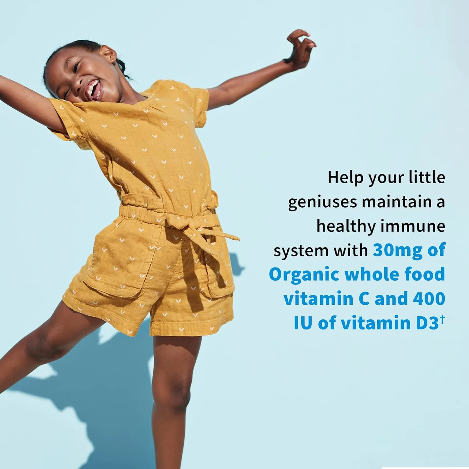 Kids Probiotics + Vitamins C & D, Organic, Strawberry Banana - Image 3
