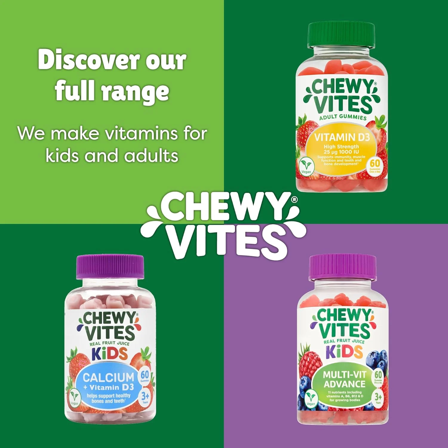 Kids Vit D3 Gummies, High Strength, Vegan, 3+ Years - Image 7