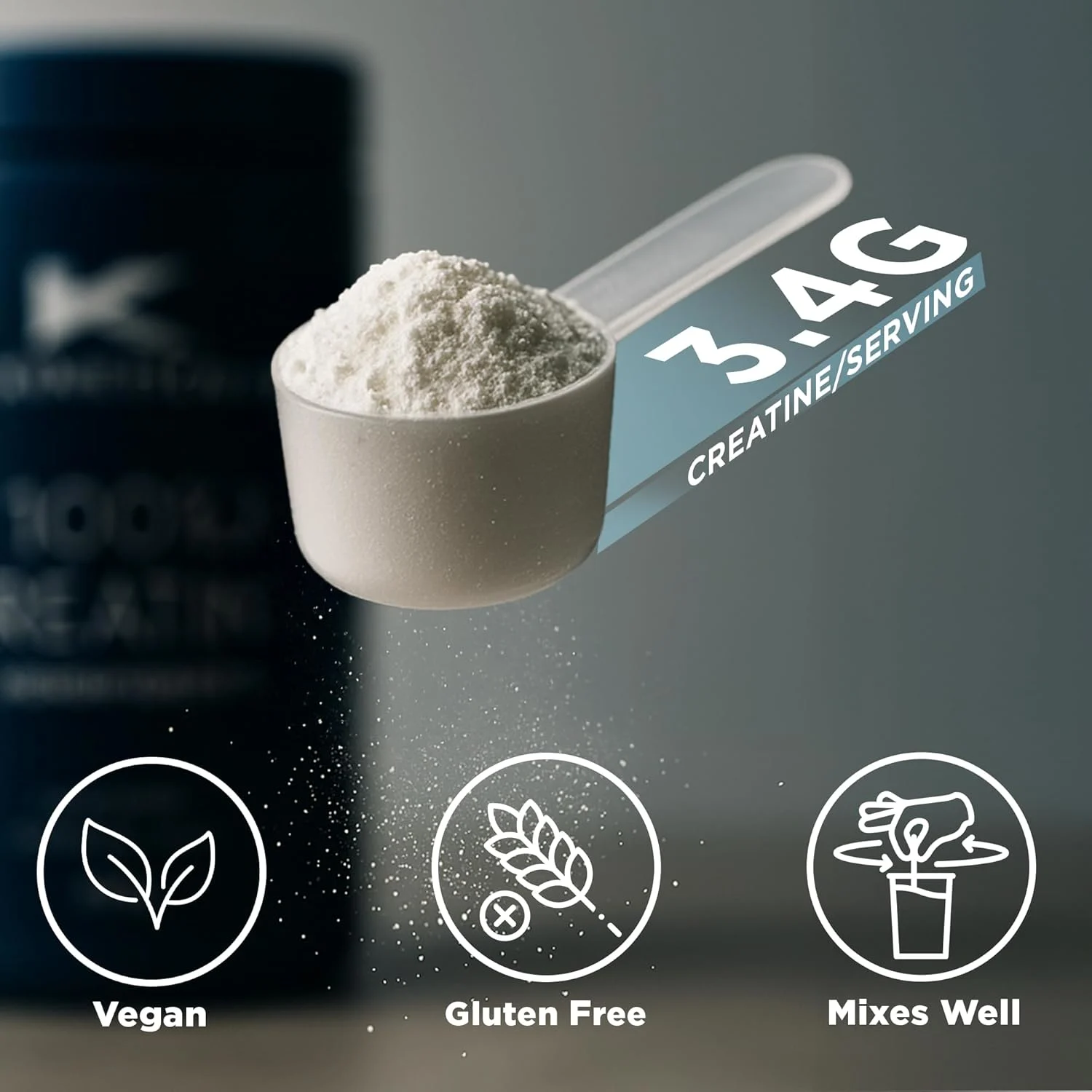 Kinetica Creatine Monohydrate - Unflavoured, Vegan - Image 5