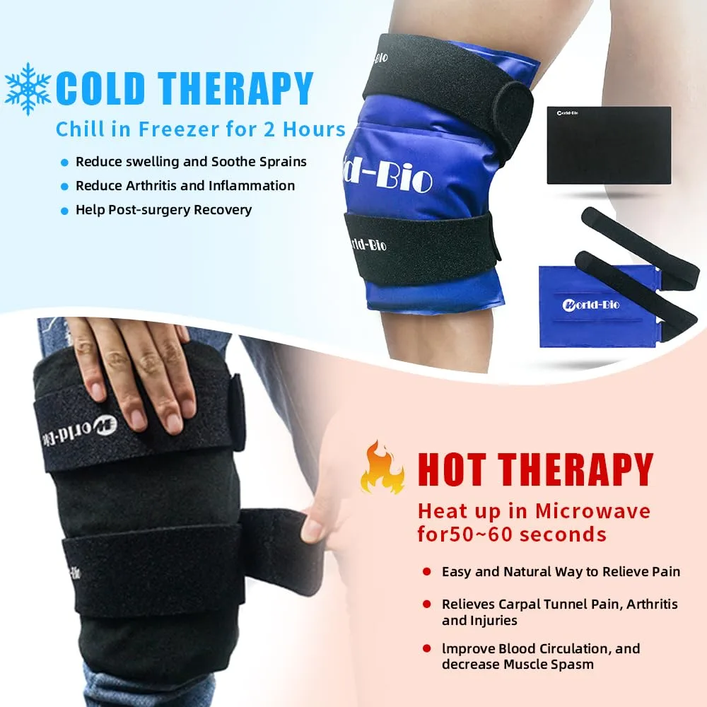 Knee Ice Pack Wrap - Hot Cold Therapy for Pain Relief - Image 3
