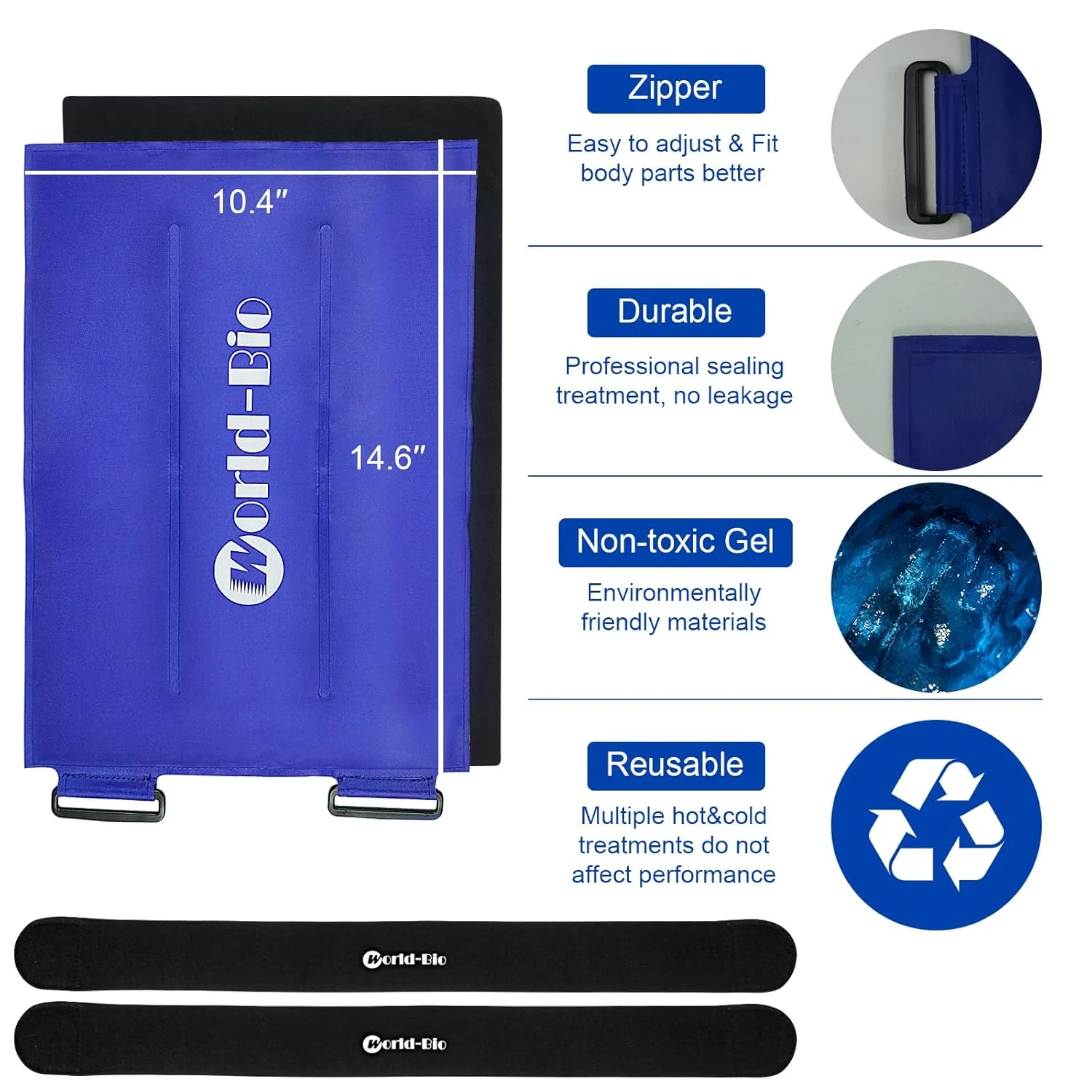 Knee Ice Pack Wrap - Hot Cold Therapy for Pain Relief - Image 4