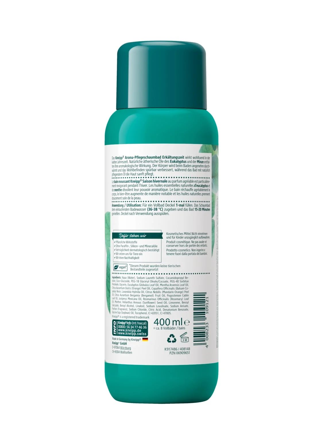 Kneipp Cold Time Foam Bath - Natural Oils & Gentle - Image 2