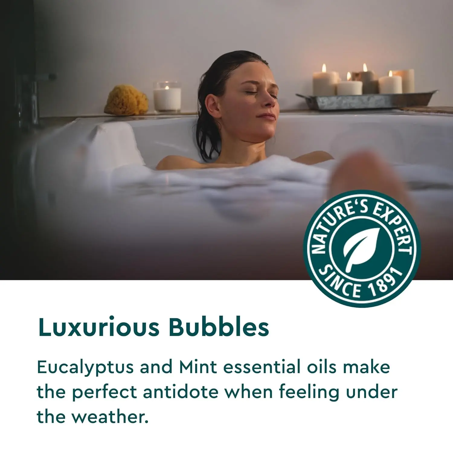 Kneipp Eucalyptus Aromatherapy Bubble Bath provides respiratory wellness and under the weather relief with plant-based, vegan ingredients for up to eight relaxing aromatherapy baths.