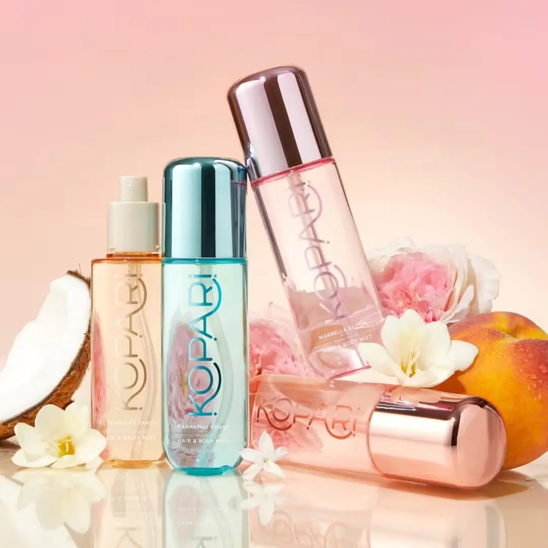 Kopari Marbella Bloom hair and body mist with bright floral notes of neroli and bergamot, perfect for a refreshing summer scent.