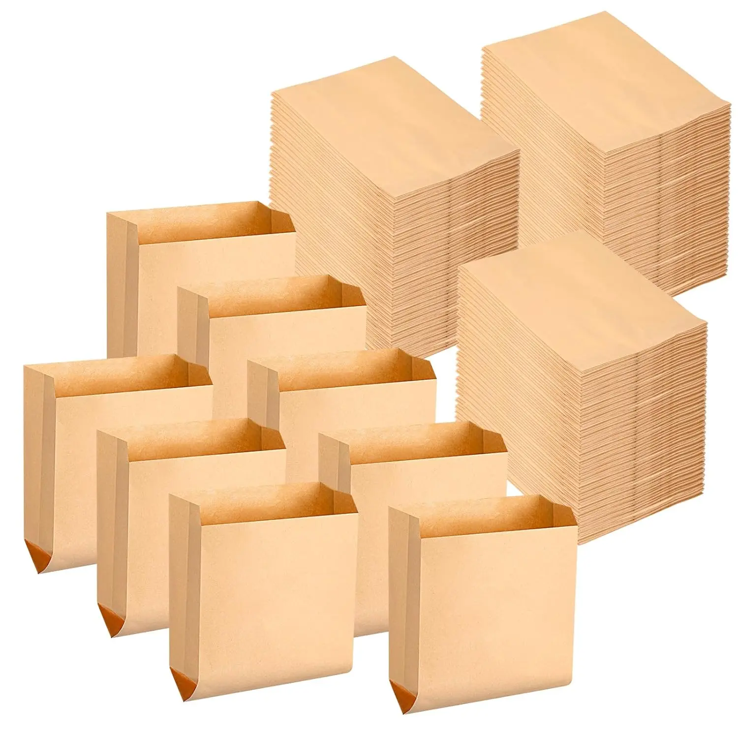 These brown kraft sanitary napkin disposal bags with waxed coating offer reliable, leak-proof protection for feminine hygiene products in restrooms and personal dispensers.