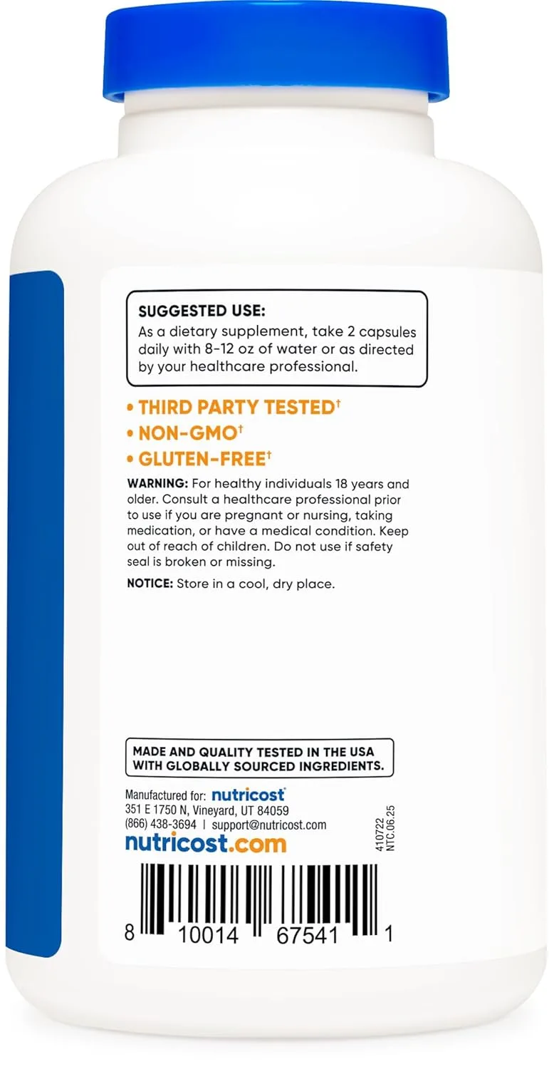 L-Citrulline 1500mg - 180 Capsules, Non-GMO, Gluten Free - Image 4