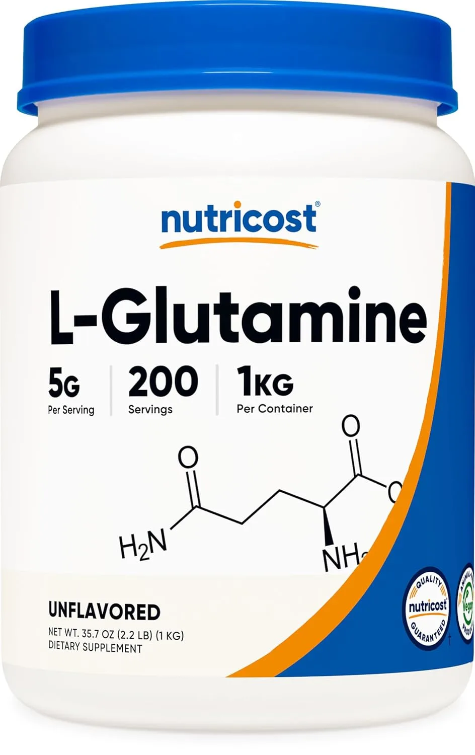 Nutricost L-Glutamine - Gluten Free Non-GMO - 500g - Image 7