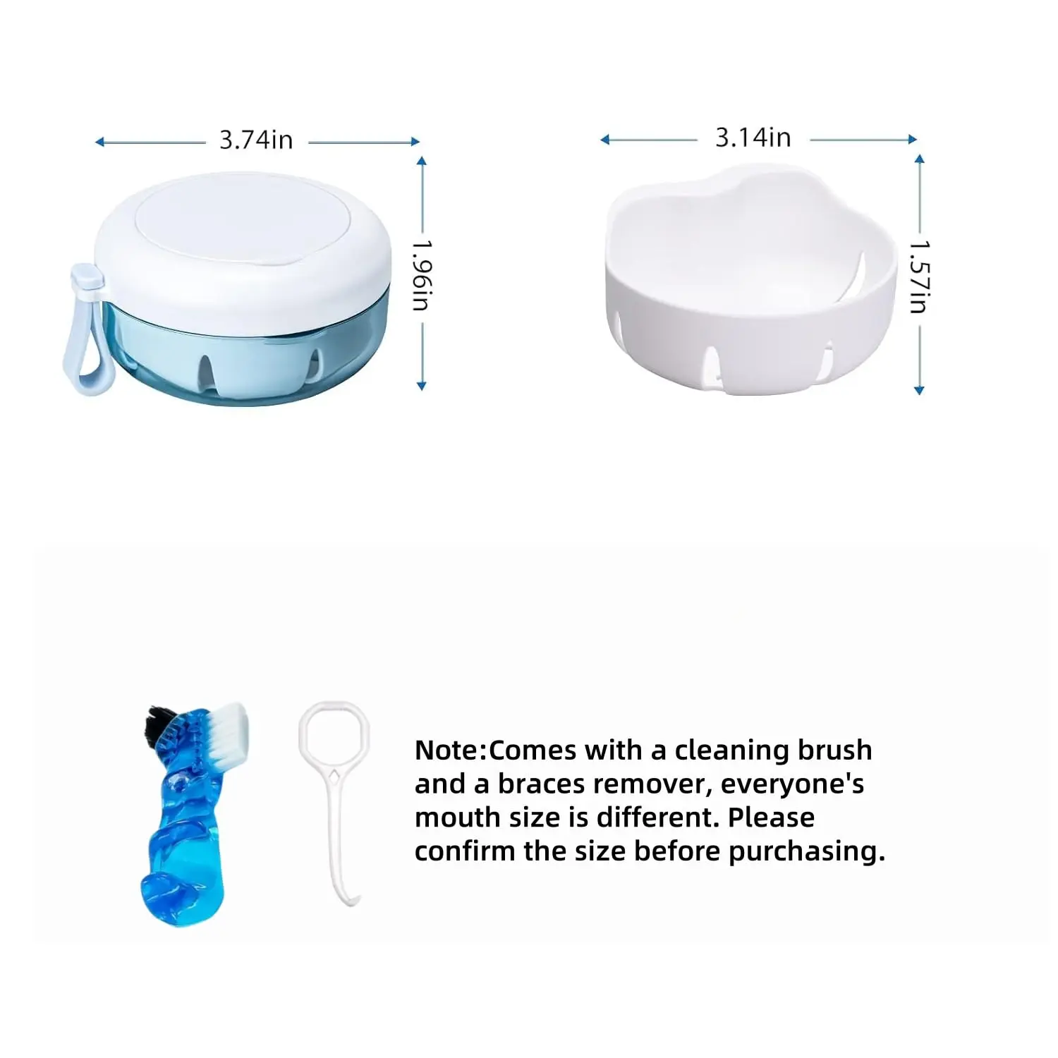 Leak Proof Denture Case Kit Travel Retainer Container - Image 6