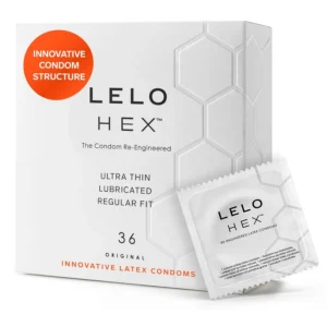 LELO HEX Condoms - Ultra Thin, Strong, 36 Count