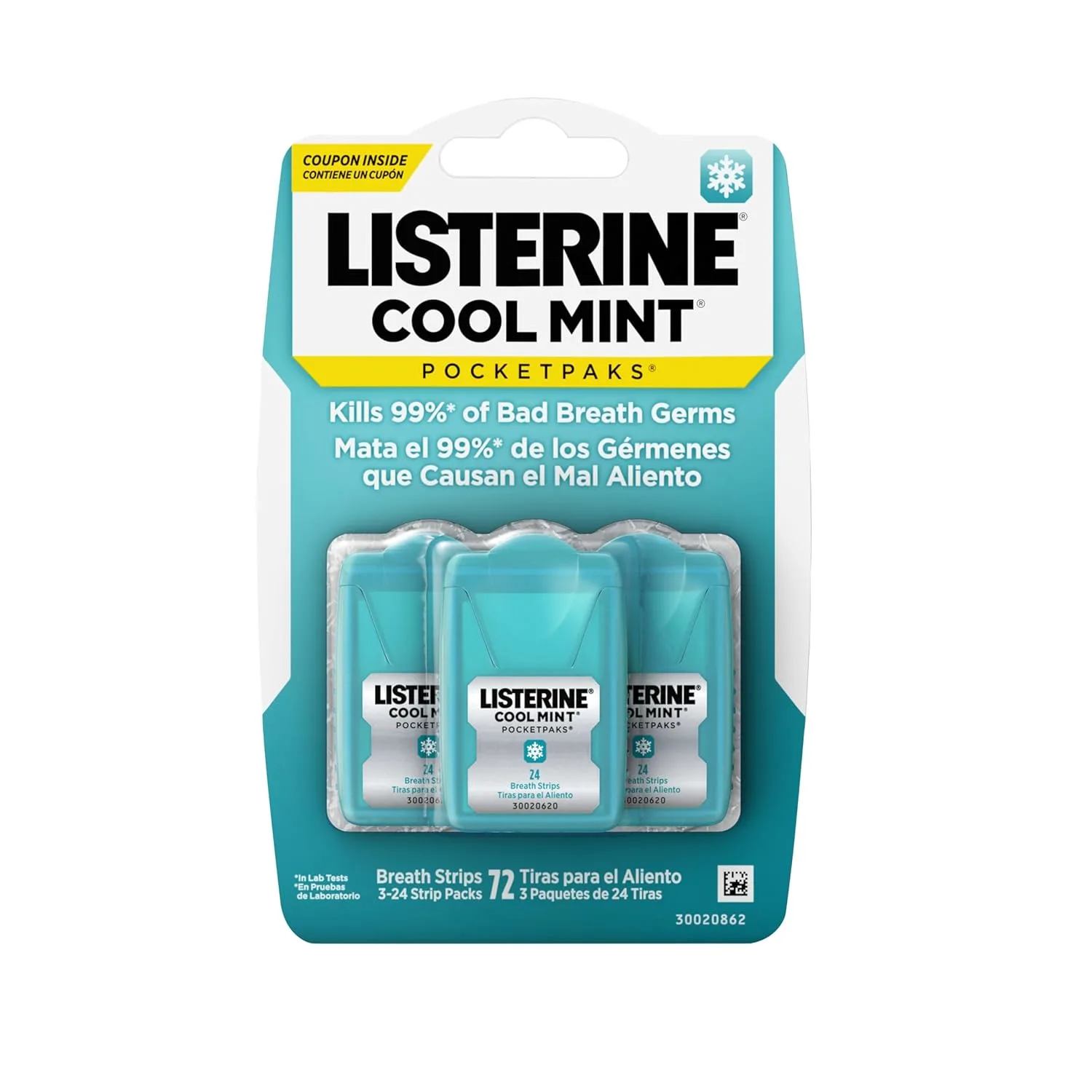 Listerine Cool Mint Breath Strips - 3 Pack