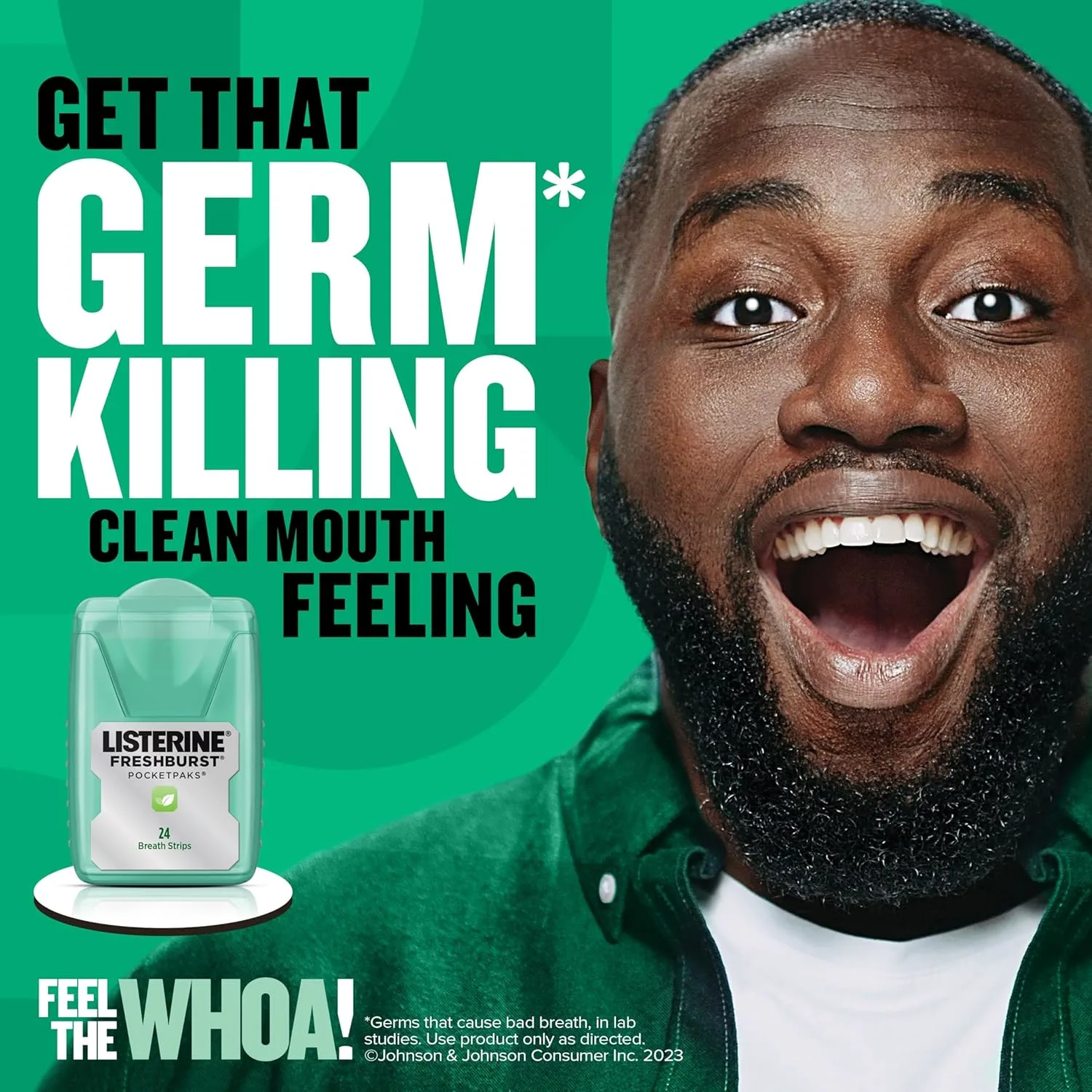 Listerine Freshburst Breath Strips - 3 x 24 Strips - Image 2