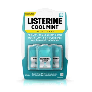 Listerine Pocketpaks Cool Mint 72 Count Breath Strips