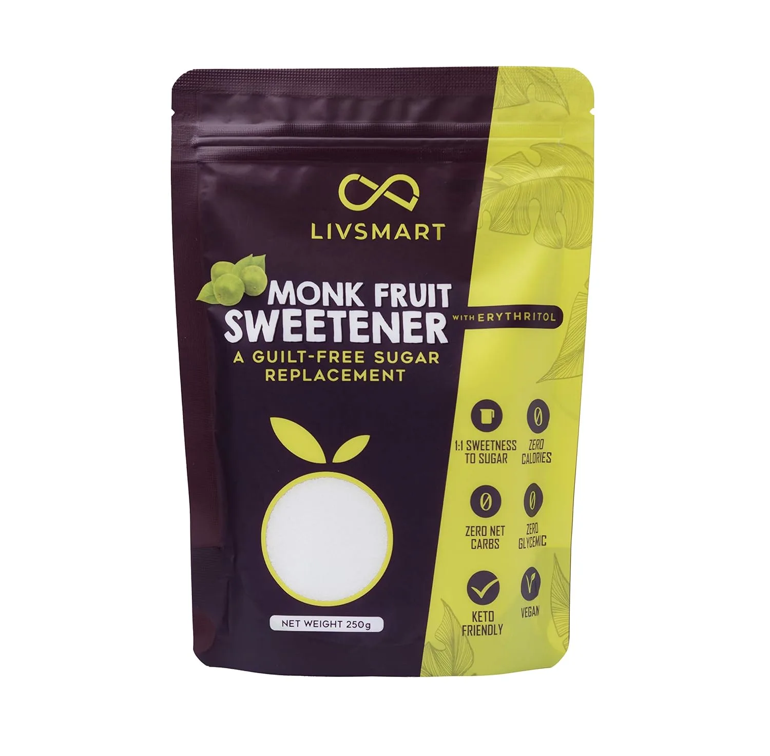 Livsmart Monk Fruit Sweetener - Keto Zero Calorie