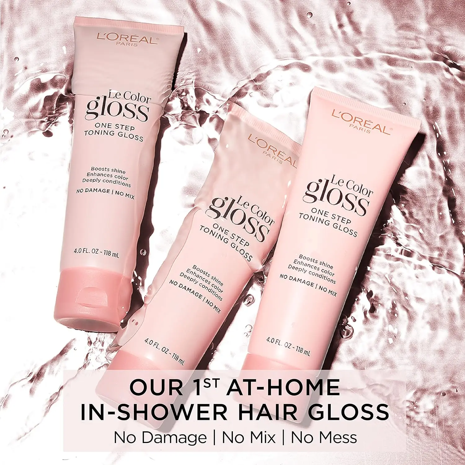 L'Oreal Paris auburn toning hair gloss enhances red tones, boosts shine, and deeply conditions for healthy, vibrant red or brown hair.