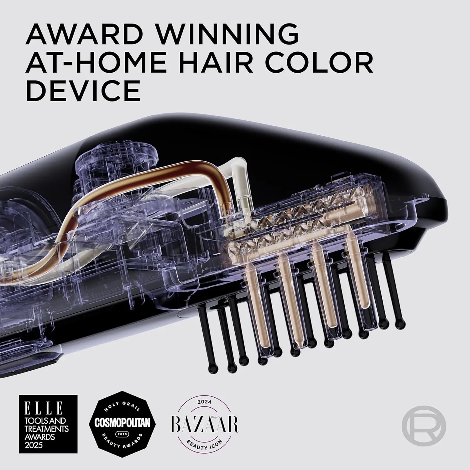The L'Oreal Colorsonic hair dye device provides fast, mistake-free, salon-quality permanent hair color and gray coverage at home with multi-use hair color cartridges.