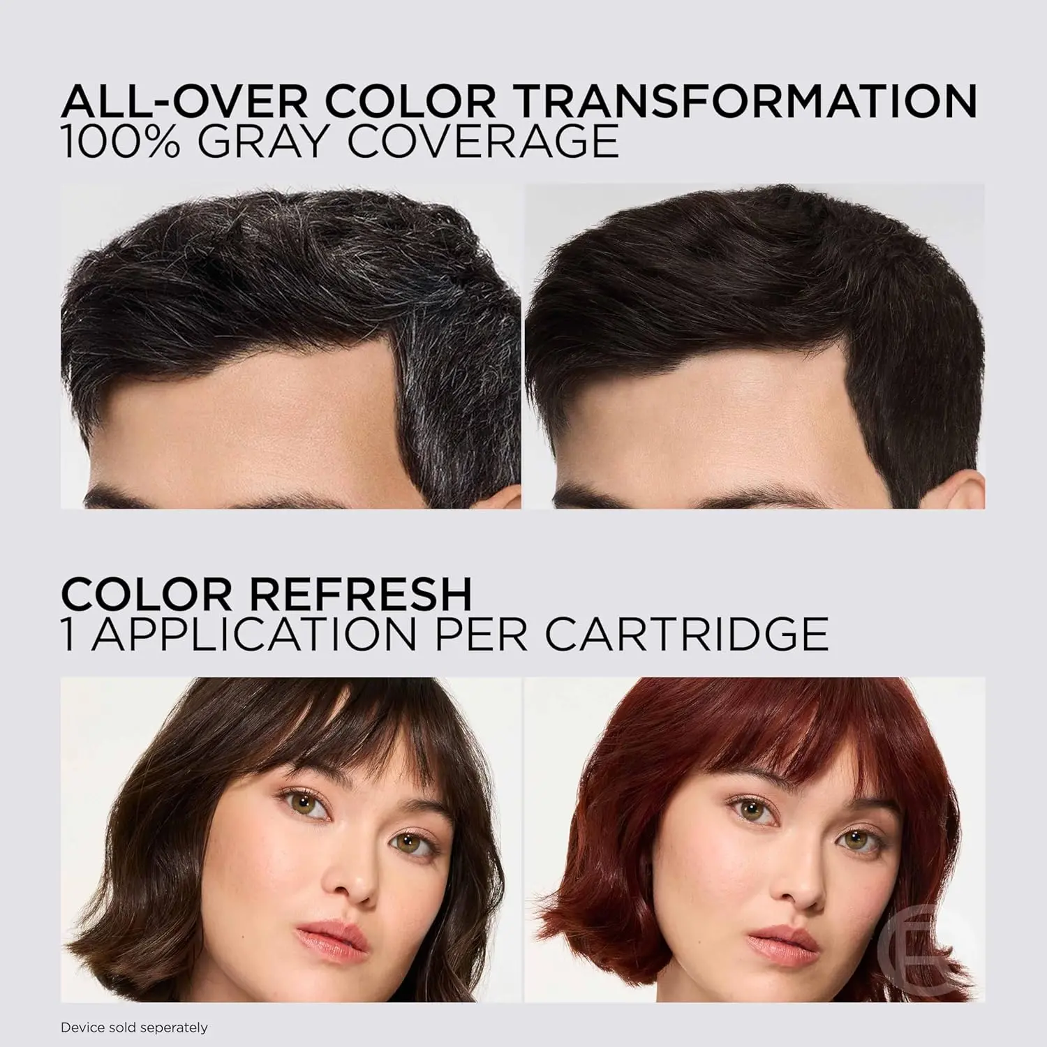 The L'Oreal Colorsonic hair dye device provides fast, mistake-free, salon-quality permanent hair color and gray coverage at home with multi-use hair color cartridges.