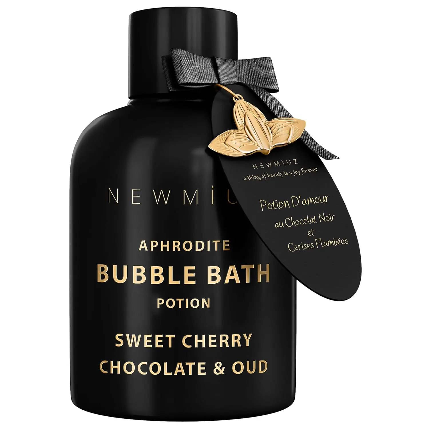 Indulge in a luxurious cherry chocolate oud bubble bath for a relaxing spa experience, creating long-lasting foaming bubbles perfect for stress relief and romantic self-care.