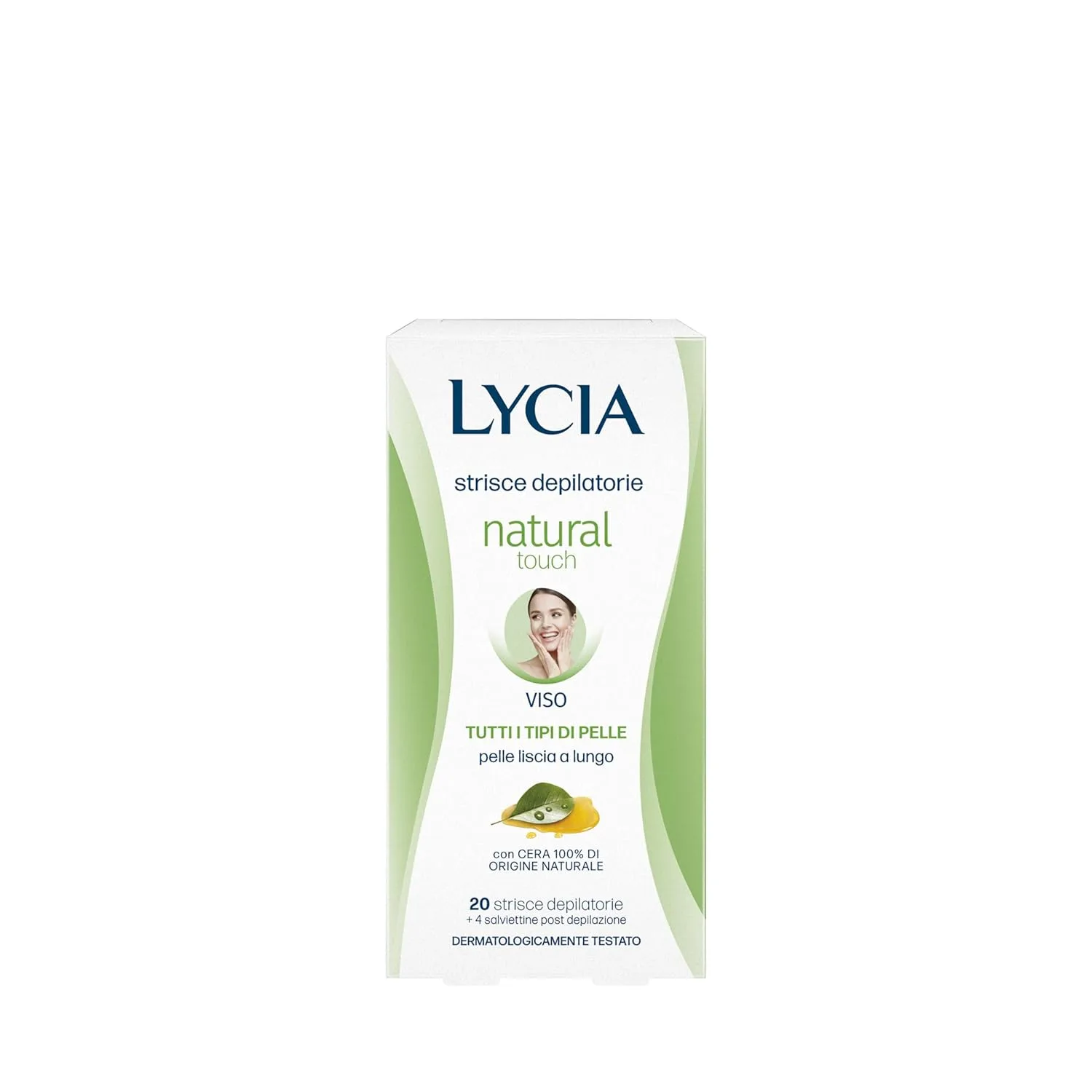 Lycia Natural Touch Face Depilatory Strips - 20 Strips