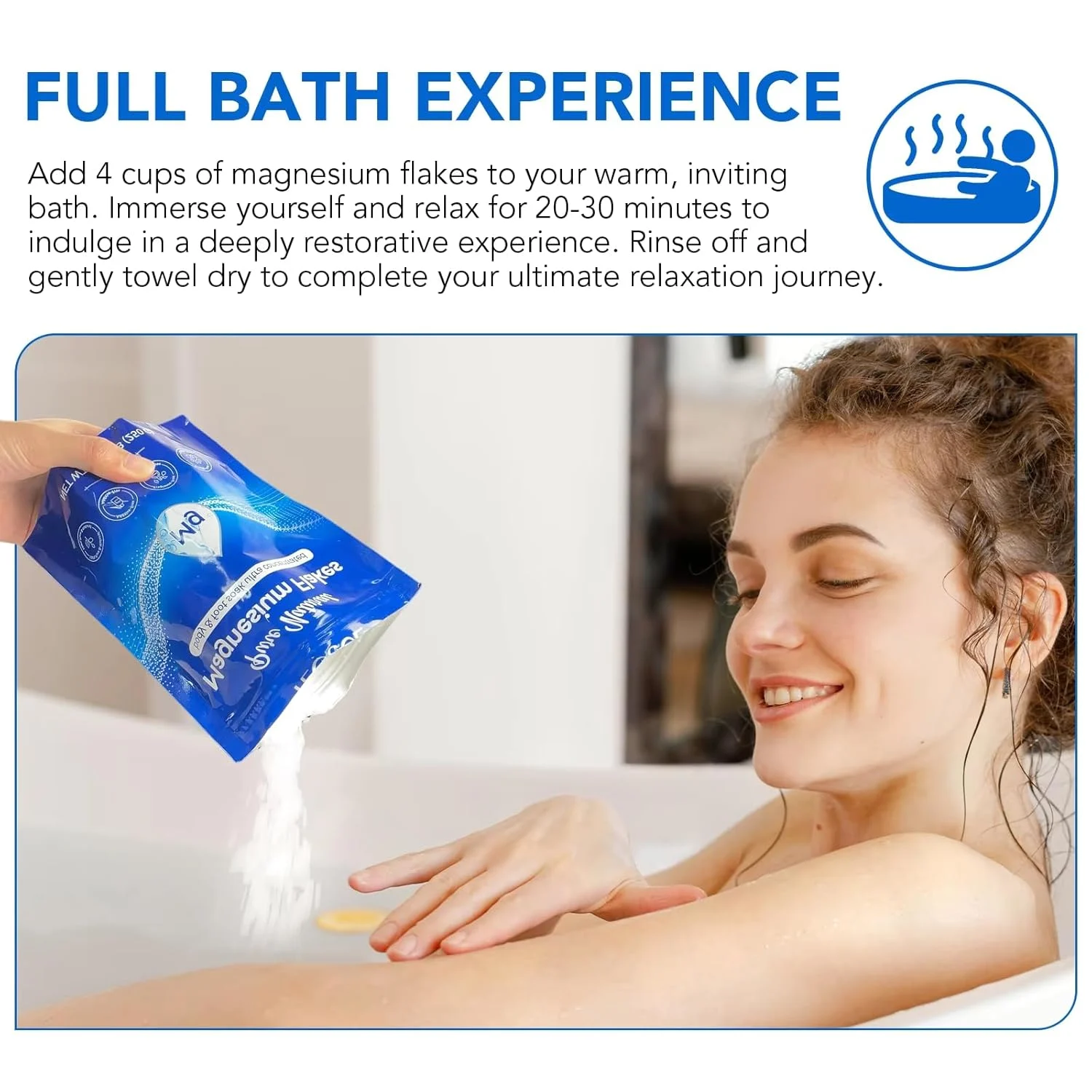 Magnesium Bath Flakes Soak, Relaxing & Refreshing - Image 2