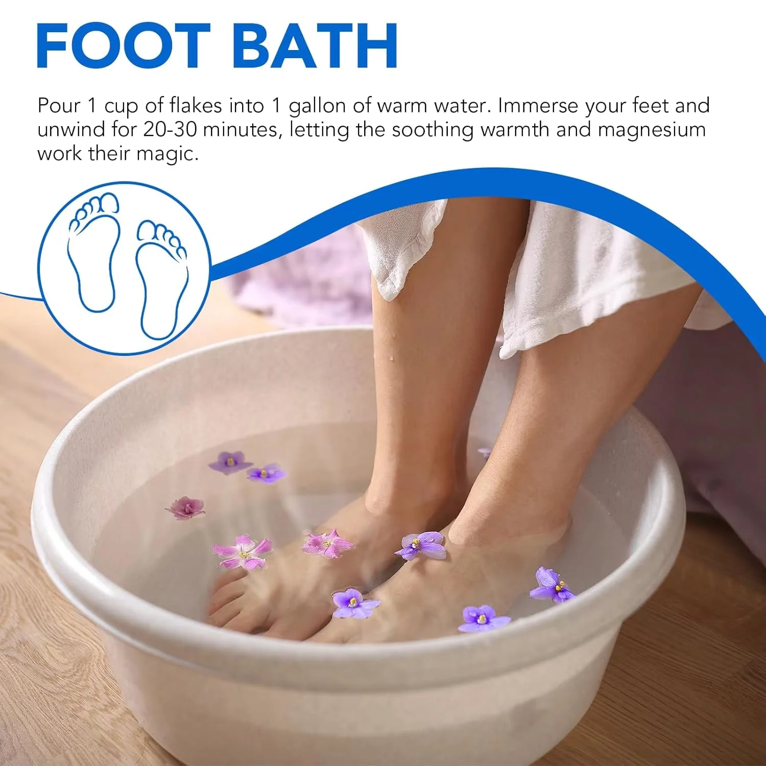 Magnesium Bath Flakes Soak, Relaxing & Refreshing - Image 3