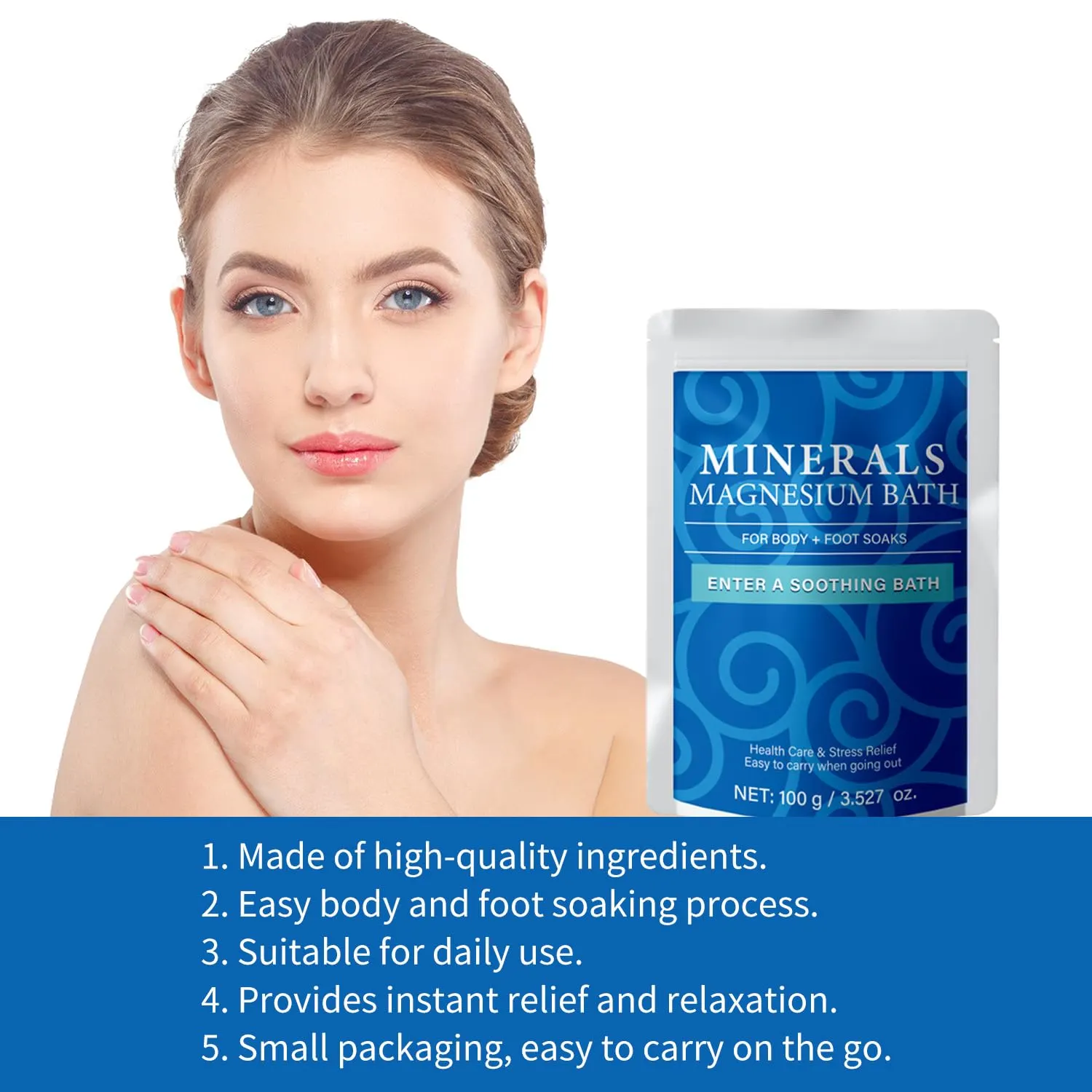 Magnesium Flakes Bath & Foot Soak | Relaxing Bath Salts - Image 6