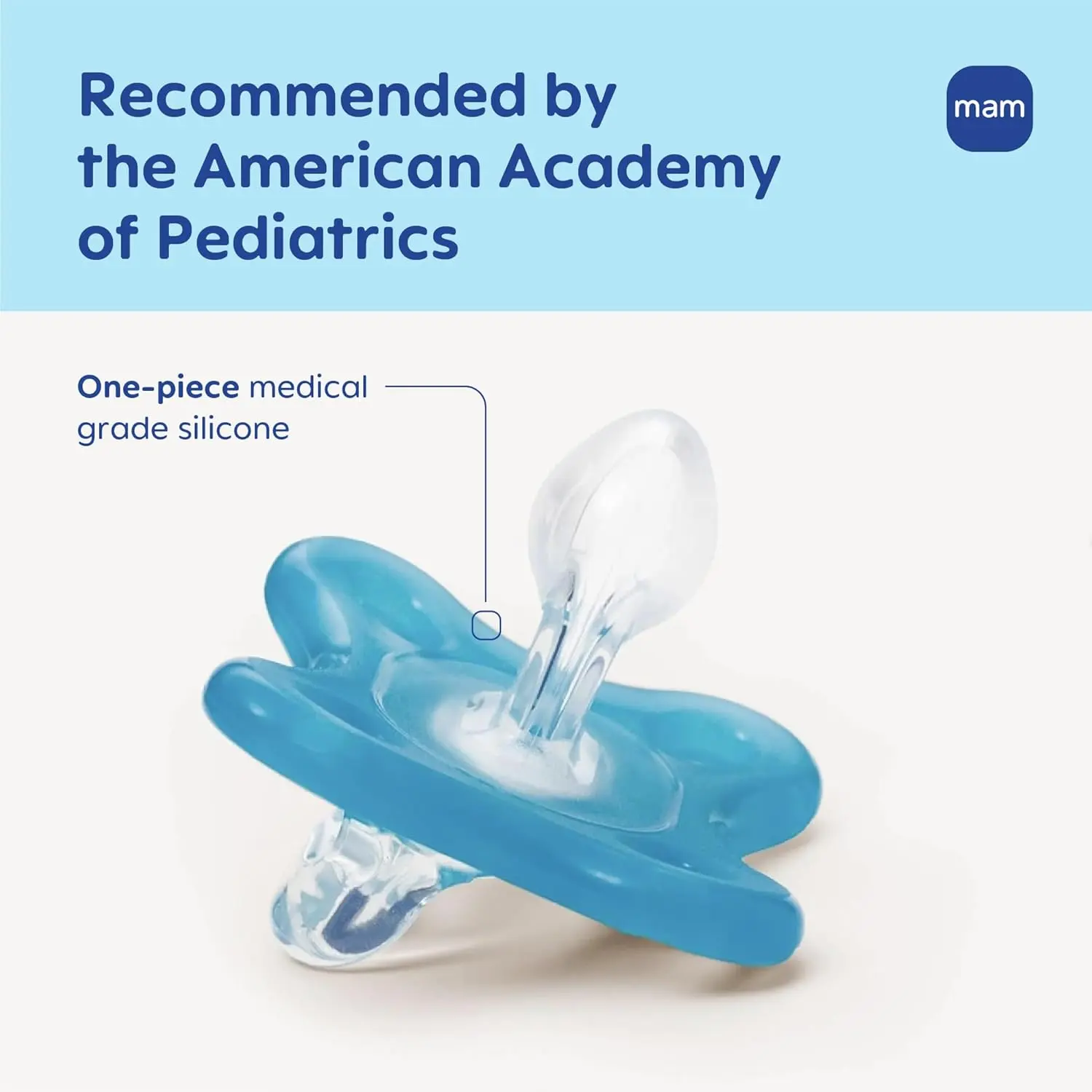 MAM Comfort Pacifier - Lightweight Silicone - 0-3 Months - Image 2