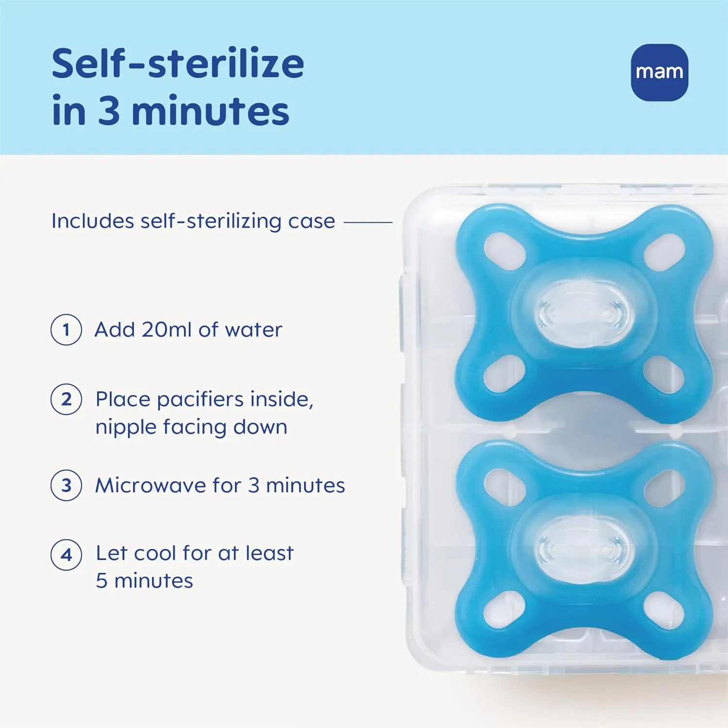 MAM Comfort Pacifier - Lightweight Silicone - 0-3 Months - Image 6