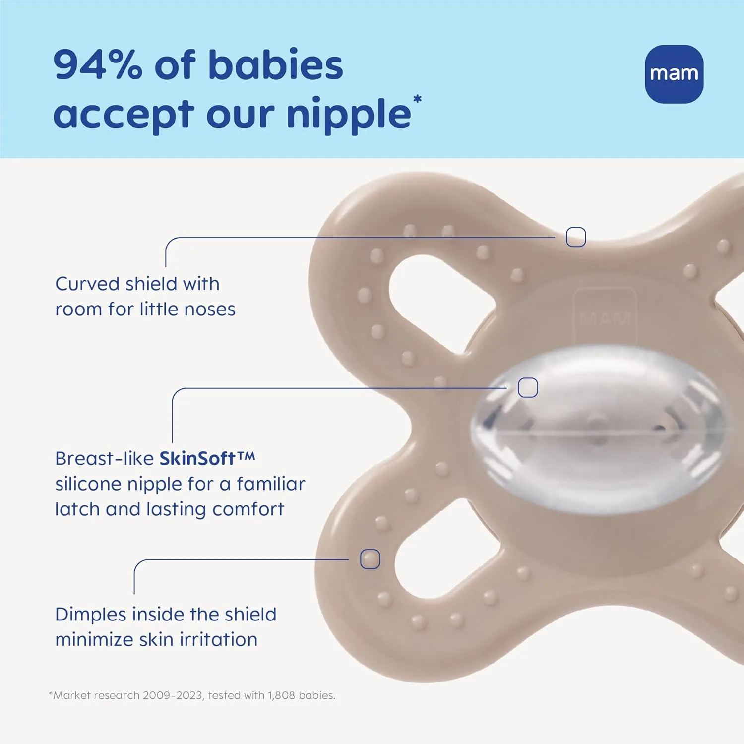 MAM Pacifier 0-3 Months, Newborn Binky, Sterilizer Case - Image 3