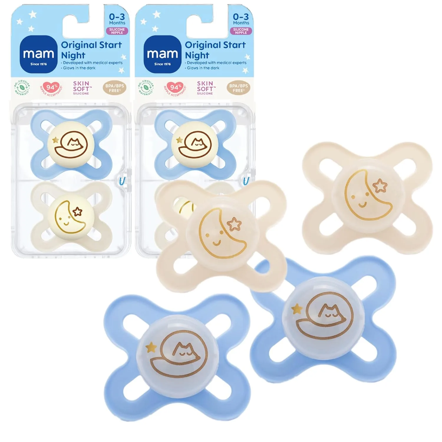 MAM Pacifier 0-3 Months, Newborn Binky, Sterilizer Case - Image 7