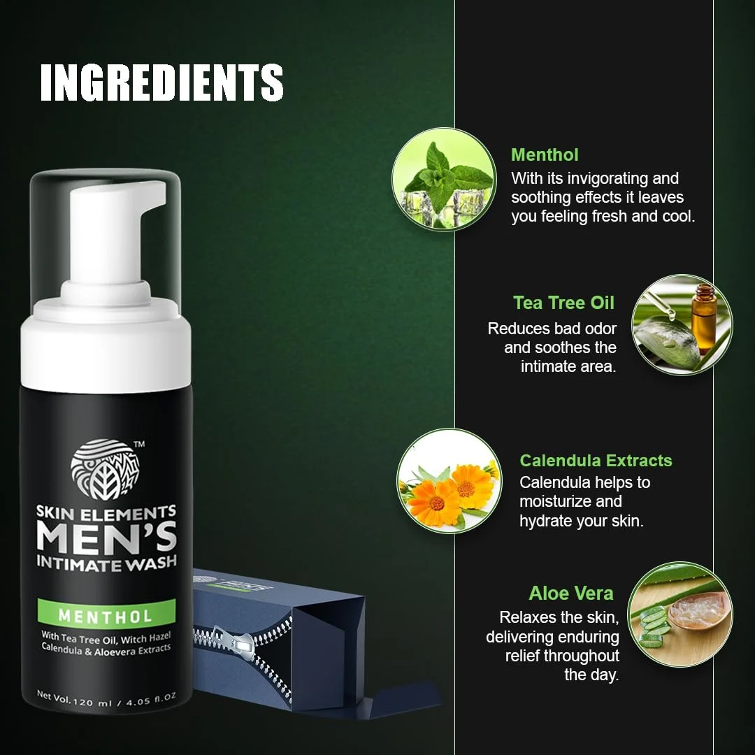 Men's Intimate Wash Menthol - Prevents Itching & Odor - Image 3