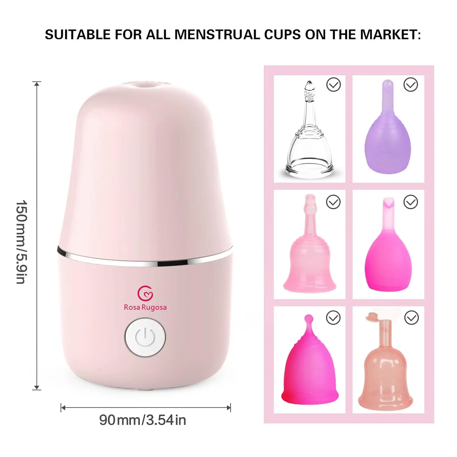 This menstrual cup steamer kit includes two reusable period cups and offers automatic sterilization for convenient and hygienic period care.